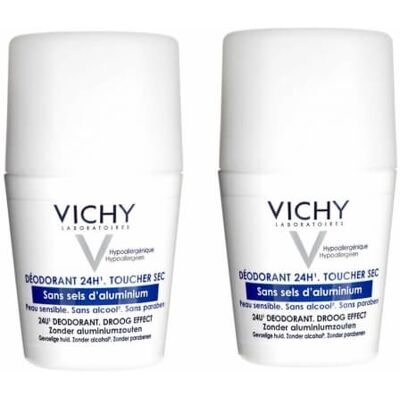 Vichy deodorant 24H suchý dotek citlivá pokožka 2x50ml Vichy deodorant 24H suchý dotek citlivá pokožka 2x50ml