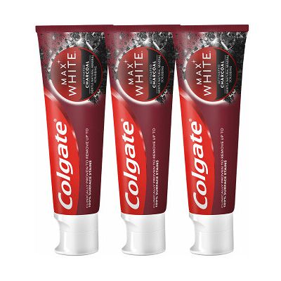 Colgate Max White Charcoal Zubní pasta - Bělící - 3x75ml Colgate Max White Charcoal Zubní pasta - Bělící - 3x75ml