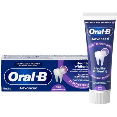 Oral B Zubní pasta Advanced Healthy Whitening Toothpaste 75 ml Oral B Zubní pasta Advanced Healthy Whitening Toothpaste 75 ml
