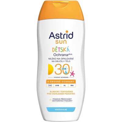 Astrid Sun SPF 30 Dětský Opalovací Krém - Obličej a Tělo 200ml Astrid Sun SPF 30 Dětský Opalovací Krém - Obličej a Tělo 200ml