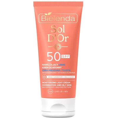 Bielenda Ochranný krém na obličej SPF 50 Moisturizing Light Cream 50 ml Bielenda Ochranný krém na obličej SPF 50 Moisturizing Light Cream 50 ml