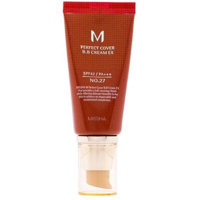 Missha BB krém SPF 42 Perfect Cover (BB Cream Ex) 50 ml 27 Honey Beige Missha BB krém SPF 42 Perfect Cover (BB Cream Ex) 50 ml 27 Honey Beige
