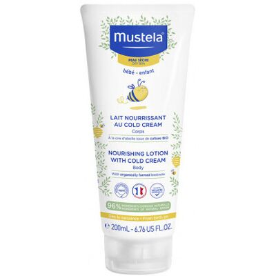 Mustela Dětské vyživující tělové mléko pro suchou pokožku (Nourishing Lotion with Cold Cream) 200 ml Mustela Dětské vyživující tělové mléko pro suchou pokožku (Nourishing Lotion with Cold Cream) 200 ml