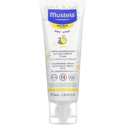 Mustela Dětský vyživující krém na obličej se včelím voskem pro suchou pleť (Nourishing Face Cream with Cold Cream) 40 ml Mustela Dětský vyživující krém na obličej se včelím voskem pro suchou pleť (Nourishing Face Cream with Cold Cream) 40 ml