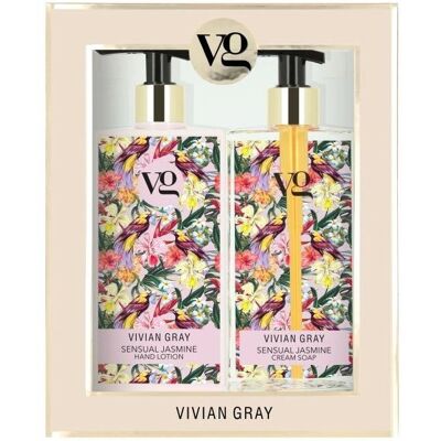 Vivian Gray Kosmetická sada Sensual Jasmine (Cream Soap & Hand Lotion) Vivian Gray Kosmetická sada Sensual Jasmine (Cream Soap & Hand Lotion)