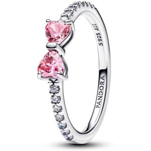 Pandora Třpytivý stříbrný prsten Růžová mašlička Timeless 193510C01 58 mm Pandora Třpytivý stříbrný prsten Růžová mašlička Timeless 193510C01 58 mm