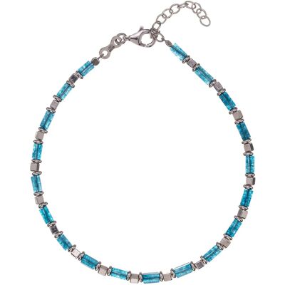 Alisia Stylový stříbrný náramek pro muže AL5096-Argento-Blu Alisia Stylový stříbrný náramek pro muže AL5096-Argento-Blu