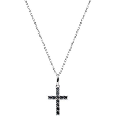 Amen Originální stříbrný náhrdelník se zirkony Cross CRBN03 (řetízek, přívěsek) Amen Originální stříbrný náhrdelník se zirkony Cross CRBN03 (řetízek, přívěsek)