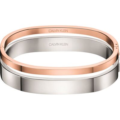 Calvin Klein Luxusní bicolor náramek Hook KJ06PD20020 5,4 x 4,3 cm - XS Calvin Klein Luxusní bicolor náramek Hook KJ06PD20020 5,4 x 4,3 cm - XS