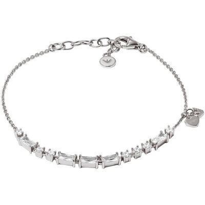 Emporio Armani Elegantní stříbrný náramek pro ženy se zirkony EG3605040 Emporio Armani Elegantní stříbrný náramek pro ženy se zirkony EG3605040