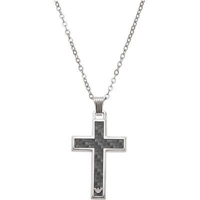 Emporio Armani Pánský ocelový náhrdelník Kříž EGS1705040 Emporio Armani Pánský ocelový náhrdelník Kříž EGS1705040