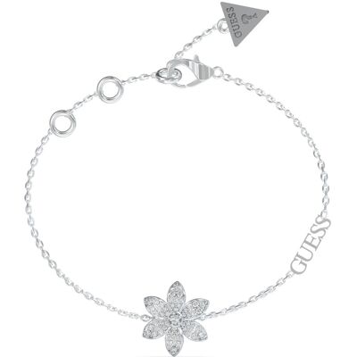Guess Krásný ocelový náramek s květinou White Lotus JUBB04144JWRH 18,5 cm Guess Krásný ocelový náramek s květinou White Lotus JUBB04144JWRH 18,5 cm