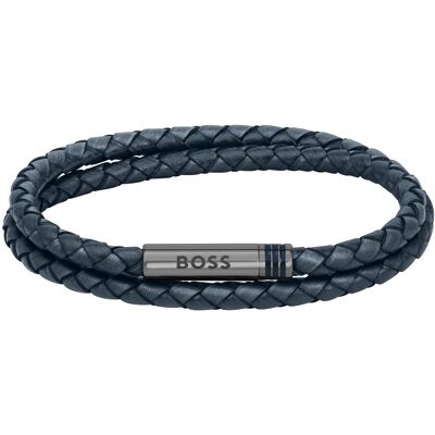 Hugo Boss Stylový kožený dvojitý náramek 1580494 19 cm Hugo Boss Stylový kožený dvojitý náramek 1580494 19 cm