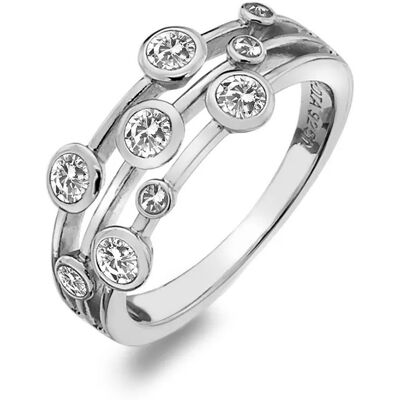 Hot Diamonds Luxusní stříbrný prsten s topazy a diamantem Willow DR207 56 mm Hot Diamonds Luxusní stříbrný prsten s topazy a diamantem Willow DR207 56 mm