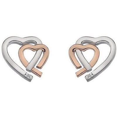 Hot Diamonds Dámské bicolor náušnice Hot Diamonds Love DE532 Hot Diamonds Dámské bicolor náušnice Hot Diamonds Love DE532