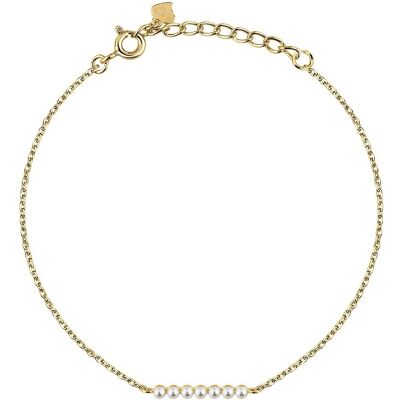 La Petite Story Elegantní pozlacený náramek se syntetickými perlami Silver LPS05AWV89 La Petite Story Elegantní pozlacený náramek se syntetickými perlami Silver LPS05AWV89