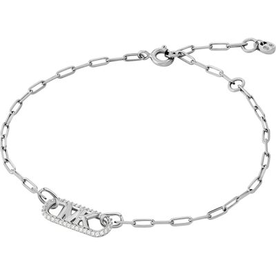 Michael Kors Módní stříbrný náramek s logem Premium MKC1656CZ040 Michael Kors Módní stříbrný náramek s logem Premium MKC1656CZ040