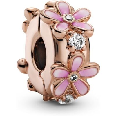 Pandora Pozlacený klip Růžové květy Rose Moments 788809C01 Pandora Pozlacený klip Růžové květy Rose Moments 788809C01