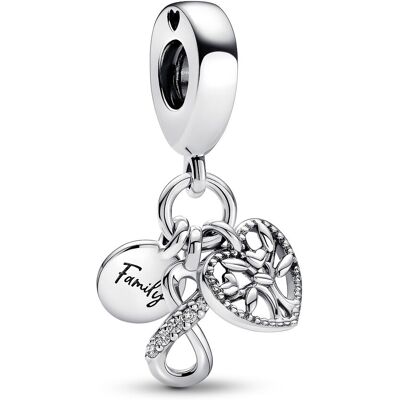 Pandora Okouzlující stříbrný přívěsek Rodina Moments 792201C01 Pandora Okouzlující stříbrný přívěsek Rodina Moments 792201C01