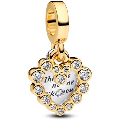 Pandora Půvabný bicolor přívěsek Třpytivé srdce ME Shine 763765C01 Pandora Půvabný bicolor přívěsek Třpytivé srdce ME Shine 763765C01