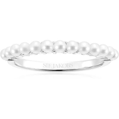 Sif Jakobs Půvabný stříbrný s pravými perlami Ellera SJ-R2869-P 52 mm Sif Jakobs Půvabný stříbrný s pravými perlami Ellera SJ-R2869-P 52 mm