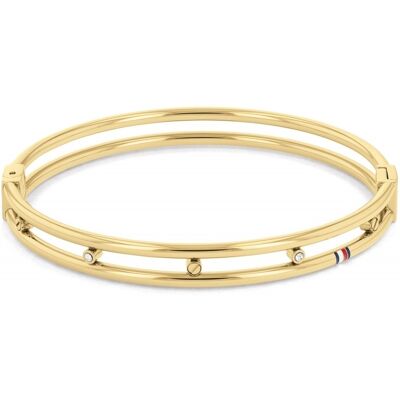 Tommy Hilfiger Luxusní pevný náramek s krystaly 2780611 Tommy Hilfiger Luxusní pevný náramek s krystaly 2780611