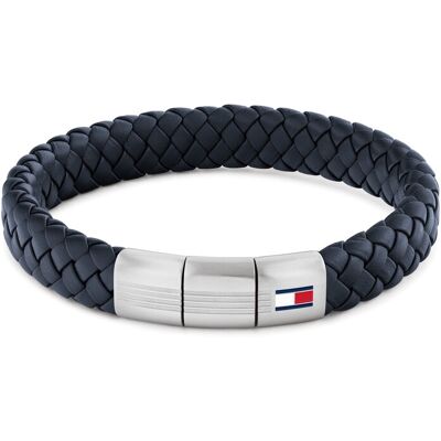 Tommy Hilfiger Modrý kožený náramek s ocelovým zapínáním 2790660 Tommy Hilfiger Modrý kožený náramek s ocelovým zapínáním 2790660