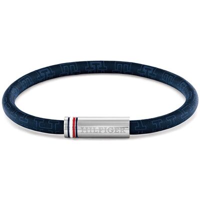 Tommy Hilfiger Modrý pánský náramek z umělé kůže Printed Cord 2790702 Tommy Hilfiger Modrý pánský náramek z umělé kůže Printed Cord 2790702