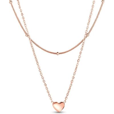 Vuch Originální dvojitý náhrdelník Detis Rose Gold Vuch Originální dvojitý náhrdelník Detis Rose Gold