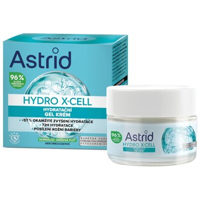 Astrid Hydro X-Cell Gel-krém - Hydratační krém na obličej pro ženy Astrid Hydro X-Cell Gel-krém - Hydratační krém na obličej pro ženy