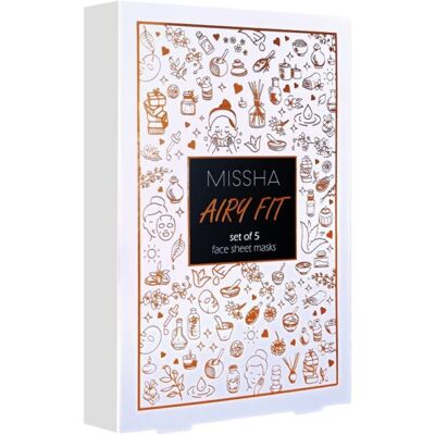 Missha Dárková sada pleťových masek Airy Fit Mask Set 5 ks Missha Dárková sada pleťových masek Airy Fit Mask Set 5 ks