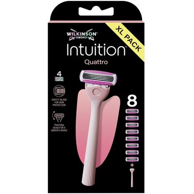 Wilkinson Sword Holicí strojek Intuition Quattro + 8 hlavic Wilkinson Sword Holicí strojek Intuition Quattro + 8 hlavic