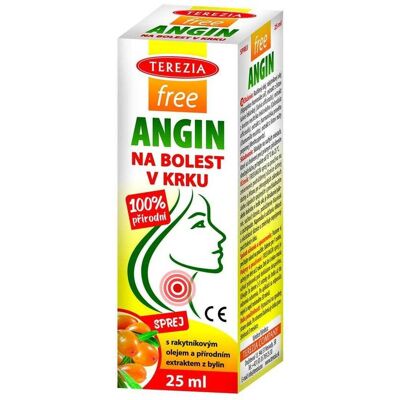 Terezia Company FreeANGIN sprej na bolest v krku 25 ml Terezia Company FreeANGIN sprej na bolest v krku 25 ml