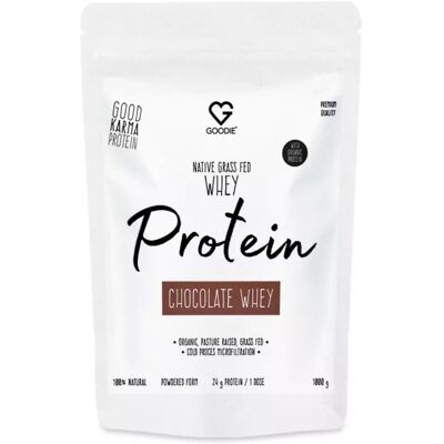 Goodie Nativní syrovátkový protein GrassFed - Čokoláda 1000 g Goodie Nativní syrovátkový protein GrassFed - Čokoláda 1000 g