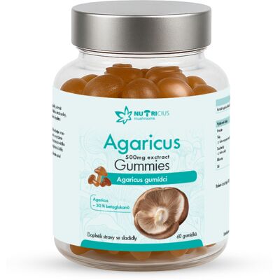Nutricius Agaricus gummies 500 mg 60 kusů Nutricius Agaricus gummies 500 mg 60 kusů