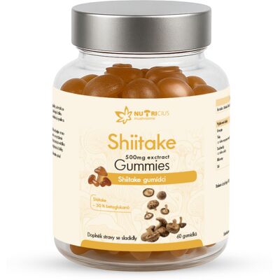 Nutricius Shiitake gummies 500 mg 60 kusů Nutricius Shiitake gummies 500 mg 60 kusů