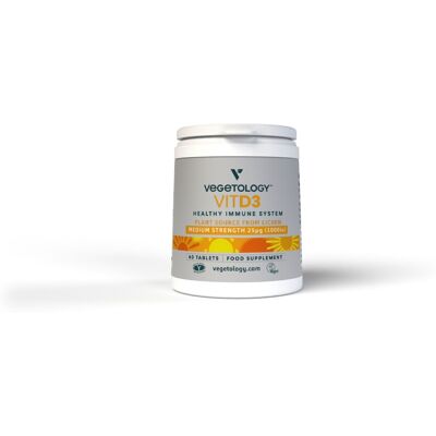 Vegetology Veg D3 Veganské Vitamín D3 1000 IU - 60 Tabletek Vegetology Veg D3 Veganské Vitamín D3 1000 IU - 60 Tabletek