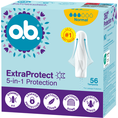 o.b. Tampóny Extra Protect Normal 56 ks o.b. Tampóny Extra Protect Normal 56 ks
