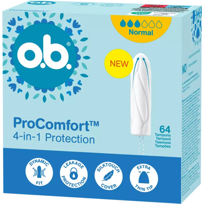 o.b. Tampóny ProComfort Normal 64 ks o.b. Tampóny ProComfort Normal 64 ks