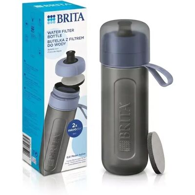 Brita Filtrační lahev na vodu Fill & Go Active 0,6 l + 2 filtry Micro Disc Modrá Brita Filtrační lahev na vodu Fill & Go Active 0,6 l + 2 filtry Micro Disc Modrá