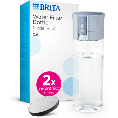 Brita Filtrační láhev na vodu Fill & Go Vital se 2 filtry Micro Disc 0,6 l Modrá Brita Filtrační láhev na vodu Fill & Go Vital se 2 filtry Micro Disc 0,6 l Modrá