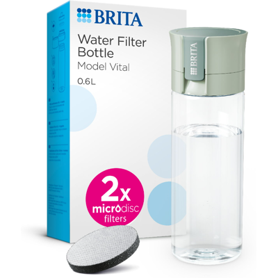 Brita Filtrační láhev na vodu Fill & Go Vital se 2 filtry Micro Disc 0,6 l Zelená Brita Filtrační láhev na vodu Fill & Go Vital se 2 filtry Micro Disc 0,6 l Zelená