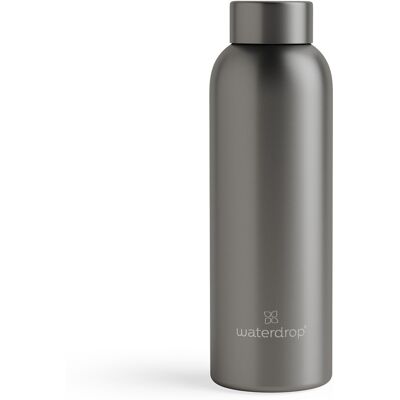 Nerezová láhev na vodu Charcoal od Waterdrop - 600ml Nerezová láhev na vodu Charcoal od Waterdrop - 600ml