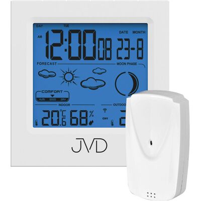 JVD Meteostanice RB672.2 - Radiově řízená, Fáze měsíce, Vnější senzor JVD Meteostanice RB672.2 - Radiově řízená, Fáze měsíce, Vnější senzor