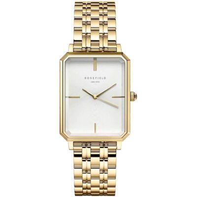 Rosefield The Octagon White Sunray Steel Gold OCWSG-O40 Rosefield The Octagon White Sunray Steel Gold OCWSG-O40