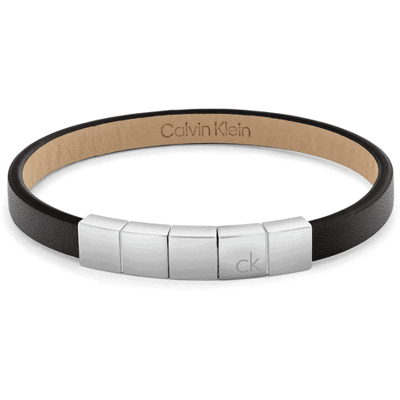 Calvin Klein Módní kožený náramek Minimalistic Squares 35100062 Calvin Klein Módní kožený náramek Minimalistic Squares 35100062