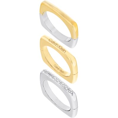 Calvin Klein Stylová sada ocelových prstenů 35000512 54 mm Calvin Klein Stylová sada ocelových prstenů 35000512 54 mm