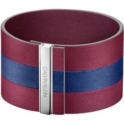 Calvin Klein Vínovomodrý kožený náramek Rebel KJ9KLB09010 18,5 cm Calvin Klein Vínovomodrý kožený náramek Rebel KJ9KLB09010 18,5 cm