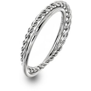 Hot Diamonds Luxusní stříbrný prsten s pravým diamantem Jasmine DR210 54 mm