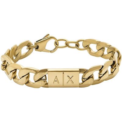 Armani Exchange Nadčasový pánský pozlacený náramek AXG0078710 Armani Exchange Nadčasový pánský pozlacený náramek AXG0078710